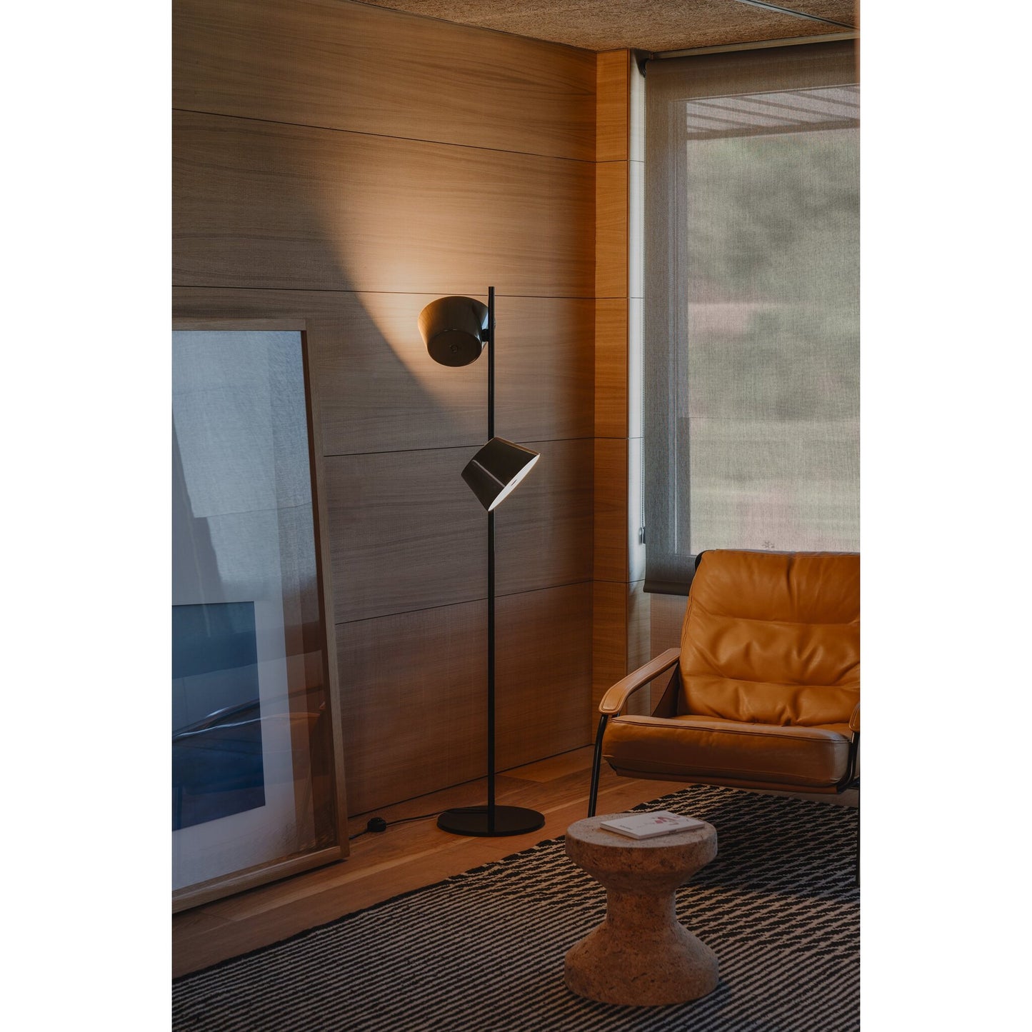 Tam Tam P2 Floor Lamp in Semi-Matt Black