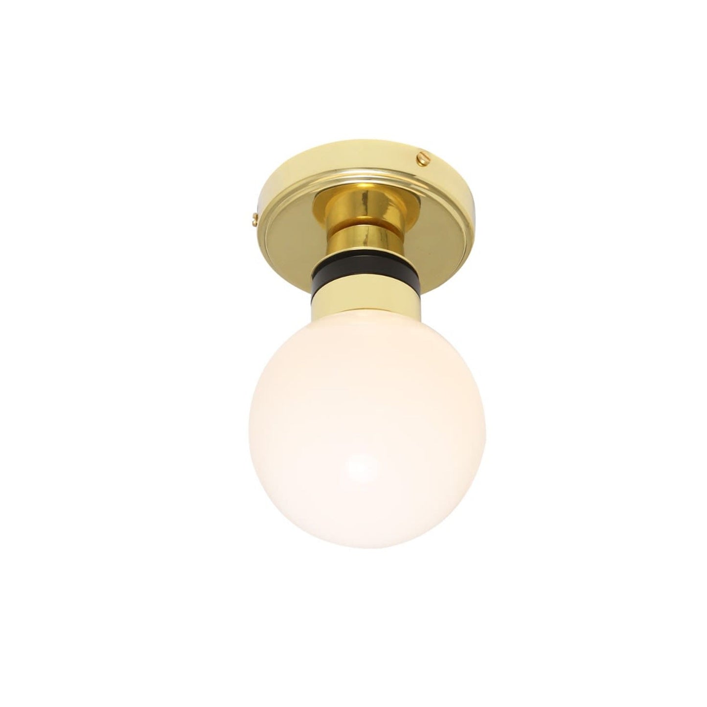 Ayr 12cm Small Globe Flush Bathroom Ceiling Light IP65