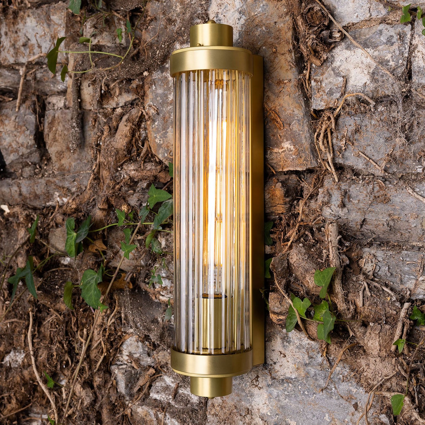 Louise Wall Light with Rippled Glass