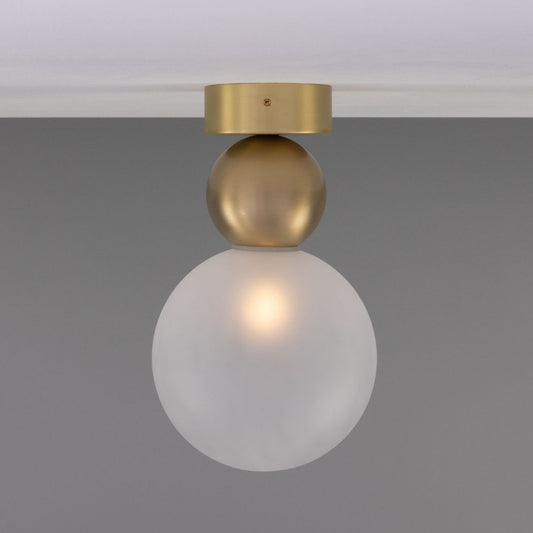 Helena Glass and Brass Ball Ceiling Light