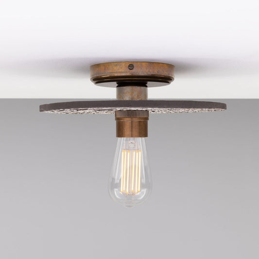 Bog Oak Organic Ceramic Disc Ceiling Light