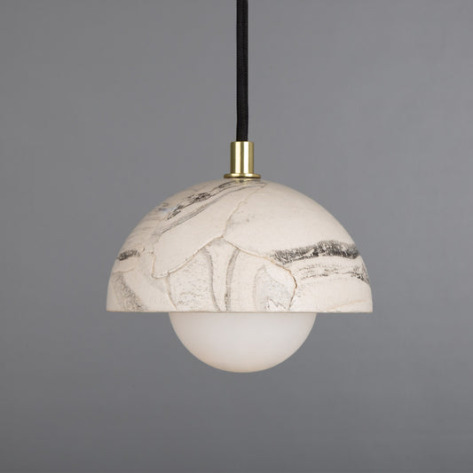 Ferox Small Ceramic Dome Pendant Light