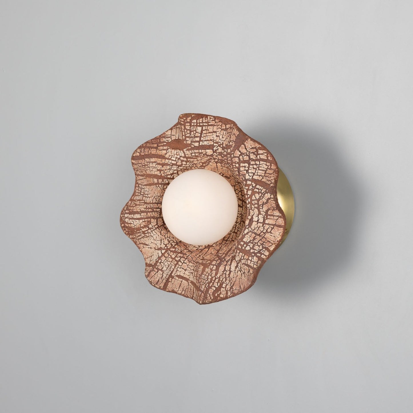 Rivale Wall Light with Wavy Ceramic Shade