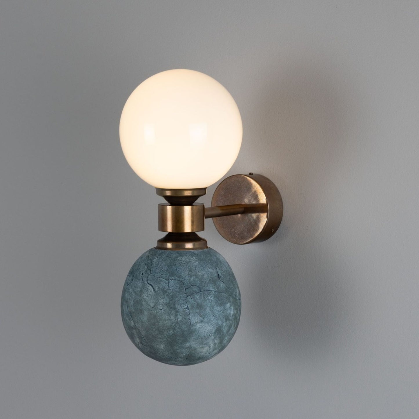 Kobe Ceramic and Glass Globe Wall Light