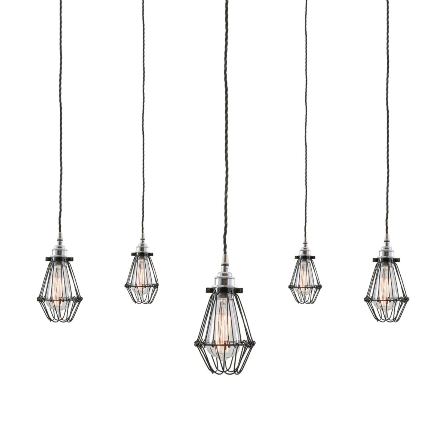 Praia 5-Light Cage Pendant Cluster