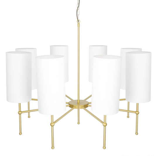 Arizona 8-Arm Modern Brass Chandelier