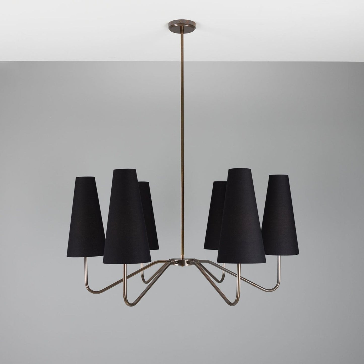 Para 6-Arm Modern Brass Chandelier