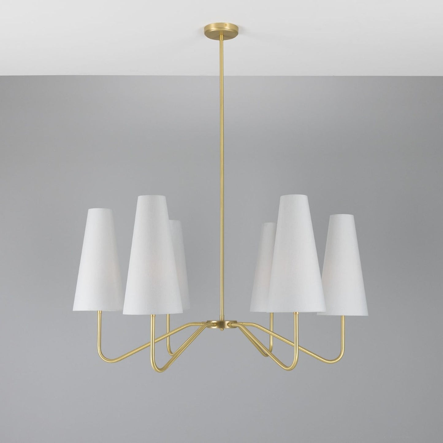 Para 6-Arm Modern Brass Chandelier