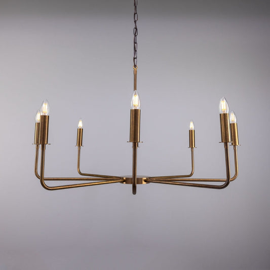 Irvine 8-Light Modern Brass Chandelier