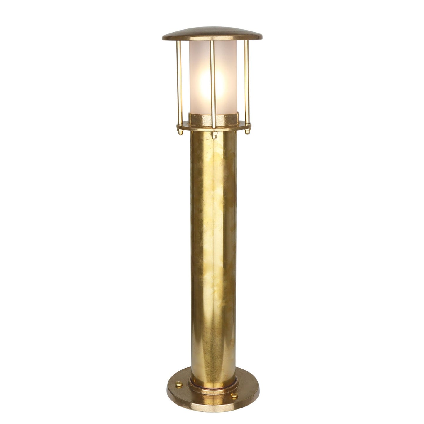 Yarrow Brass Outdoor Bollard Pillar Light