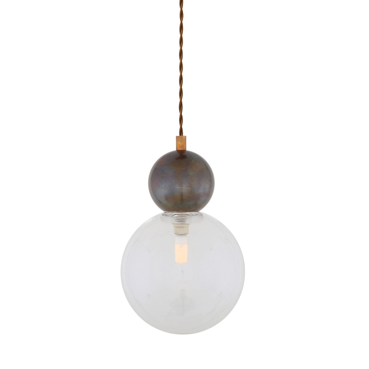 Helena Brass and Glass Ball Pendant