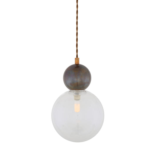 Helena Brass and Glass Ball Pendant