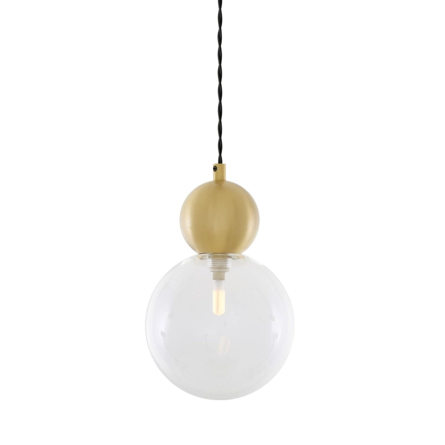 Helena Brass and Glass Ball Pendant