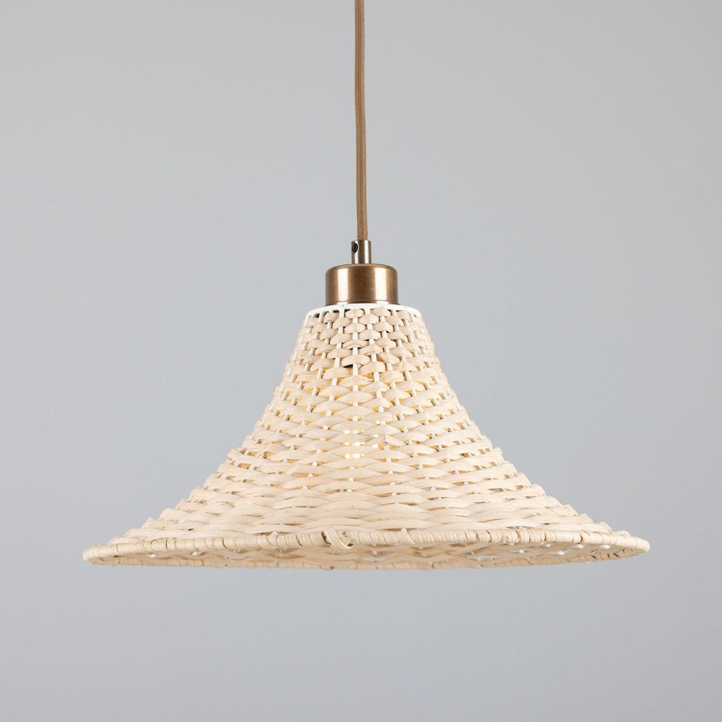 Savannah Bell-Shaped Rattan Pendant