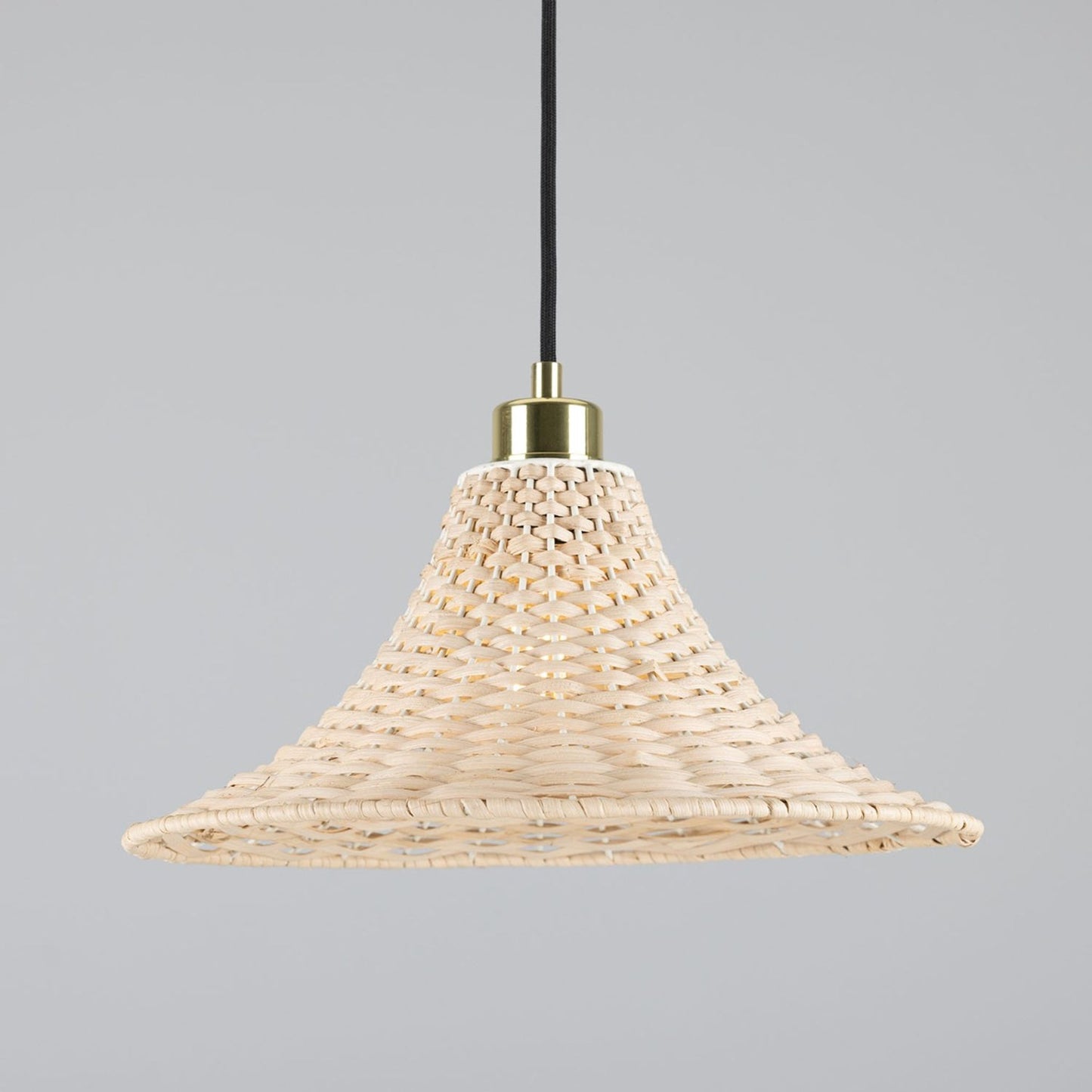 Savannah Bell-Shaped Rattan Pendant