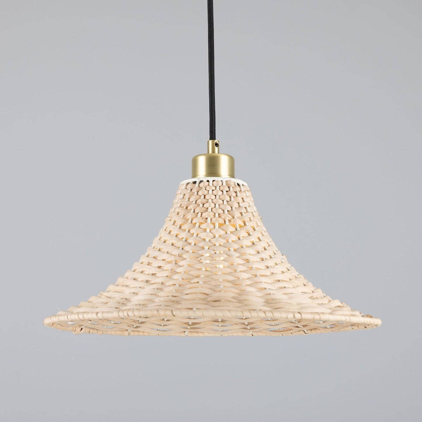 Savannah Bell-Shaped Rattan Pendant