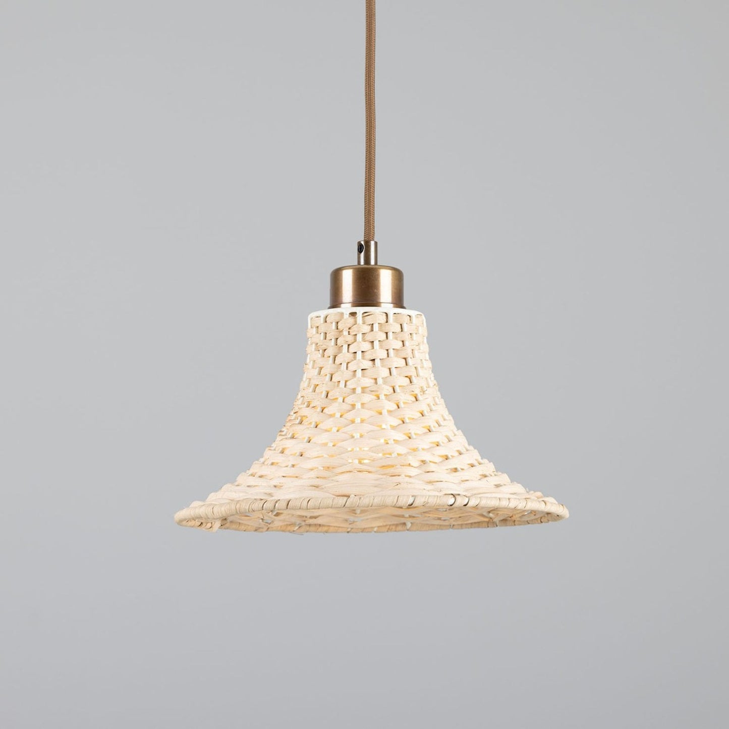 Savannah Bell-Shaped Rattan Pendant