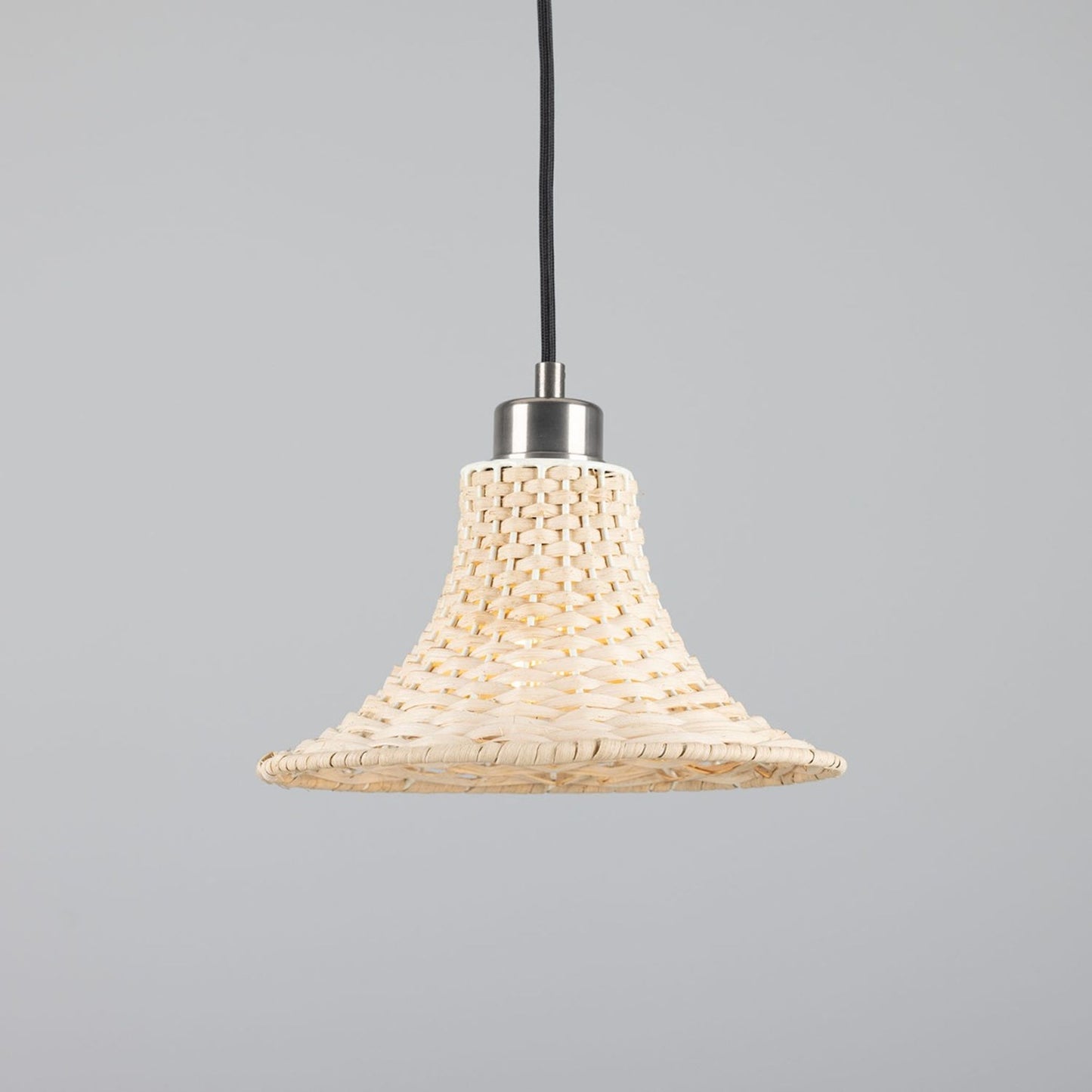 Savannah Bell-Shaped Rattan Pendant