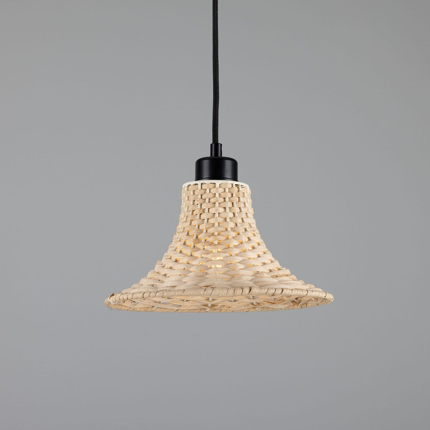 Savannah Bell-Shaped Rattan Pendant