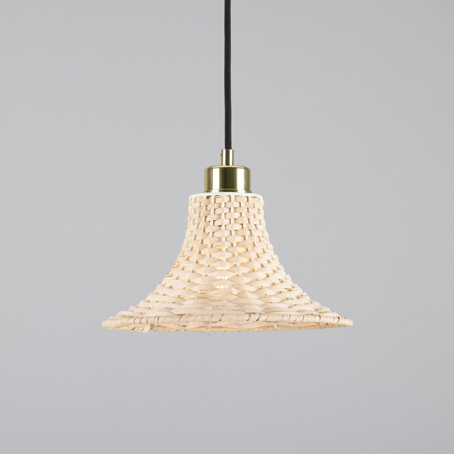 Savannah Bell-Shaped Rattan Pendant