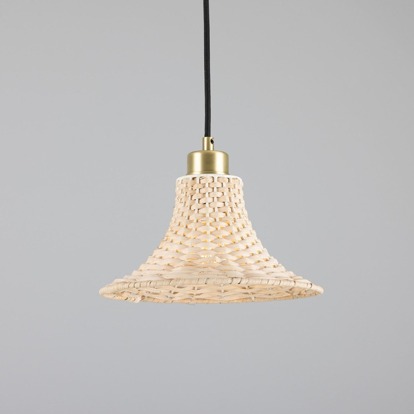 Savannah Bell-Shaped Rattan Pendant