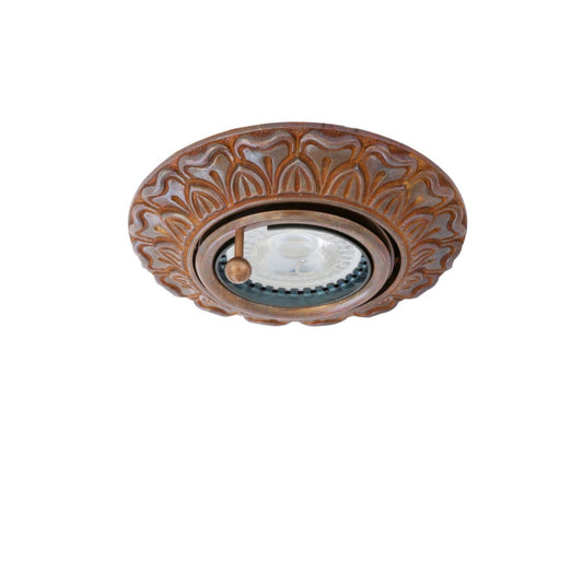 Male Adjustable Circular Brass Recessed Spotlight