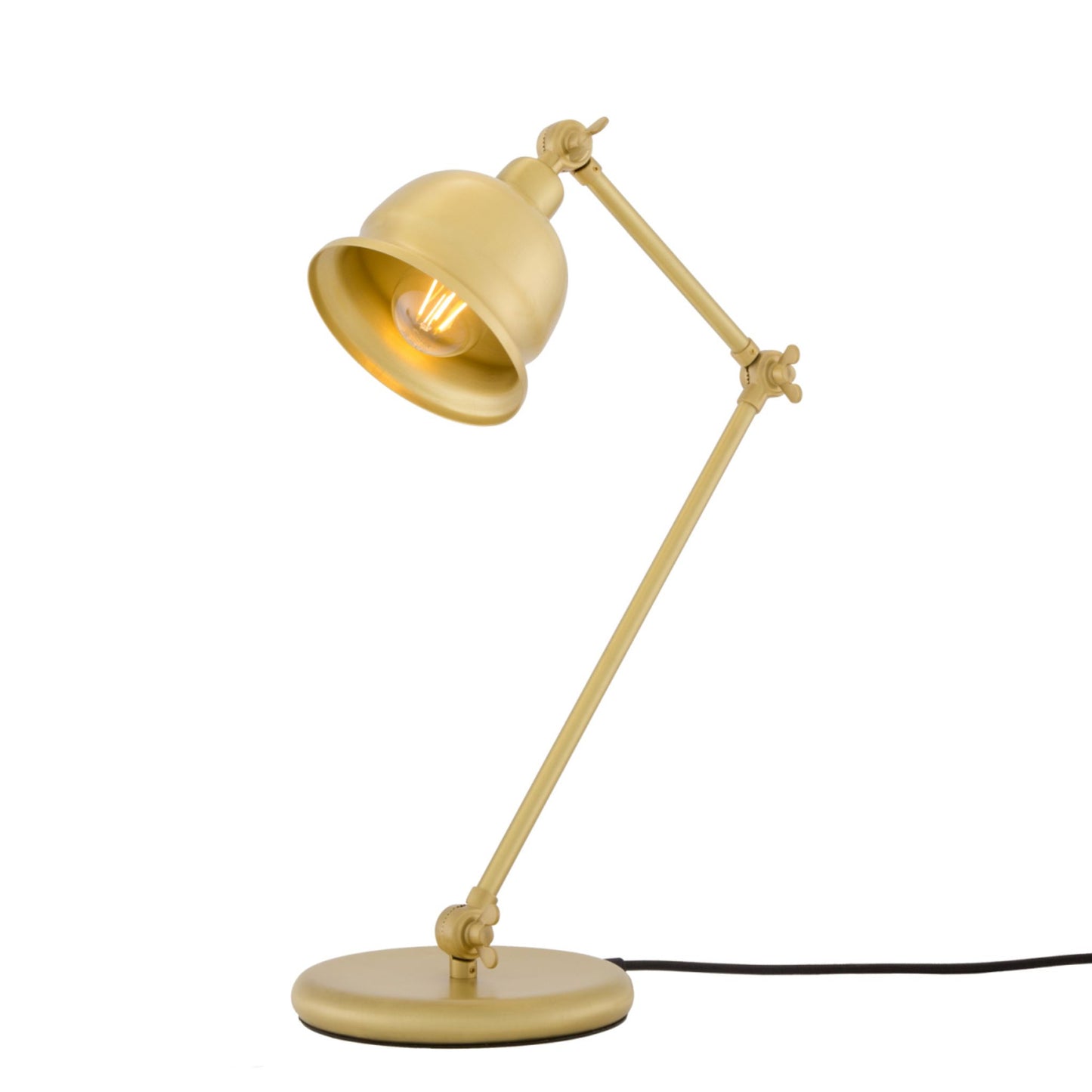 Dale Vintage Brass Bell Shade Table Lamp