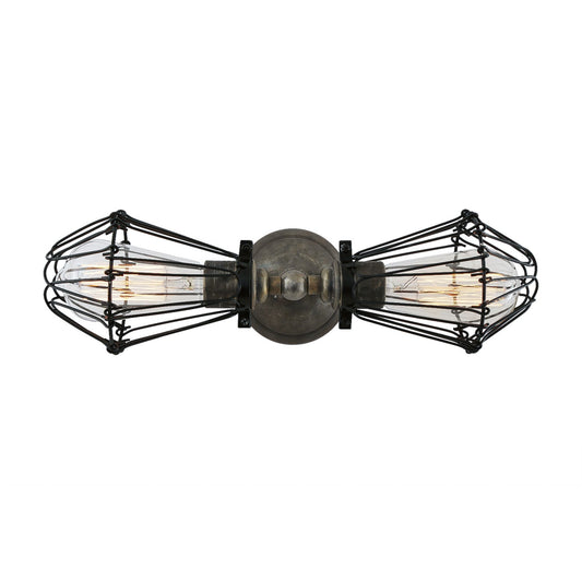 Praia Vintage Double Cage Wall Light