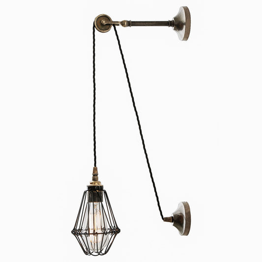 Apoch Vintage Pulley Cage Wall Light