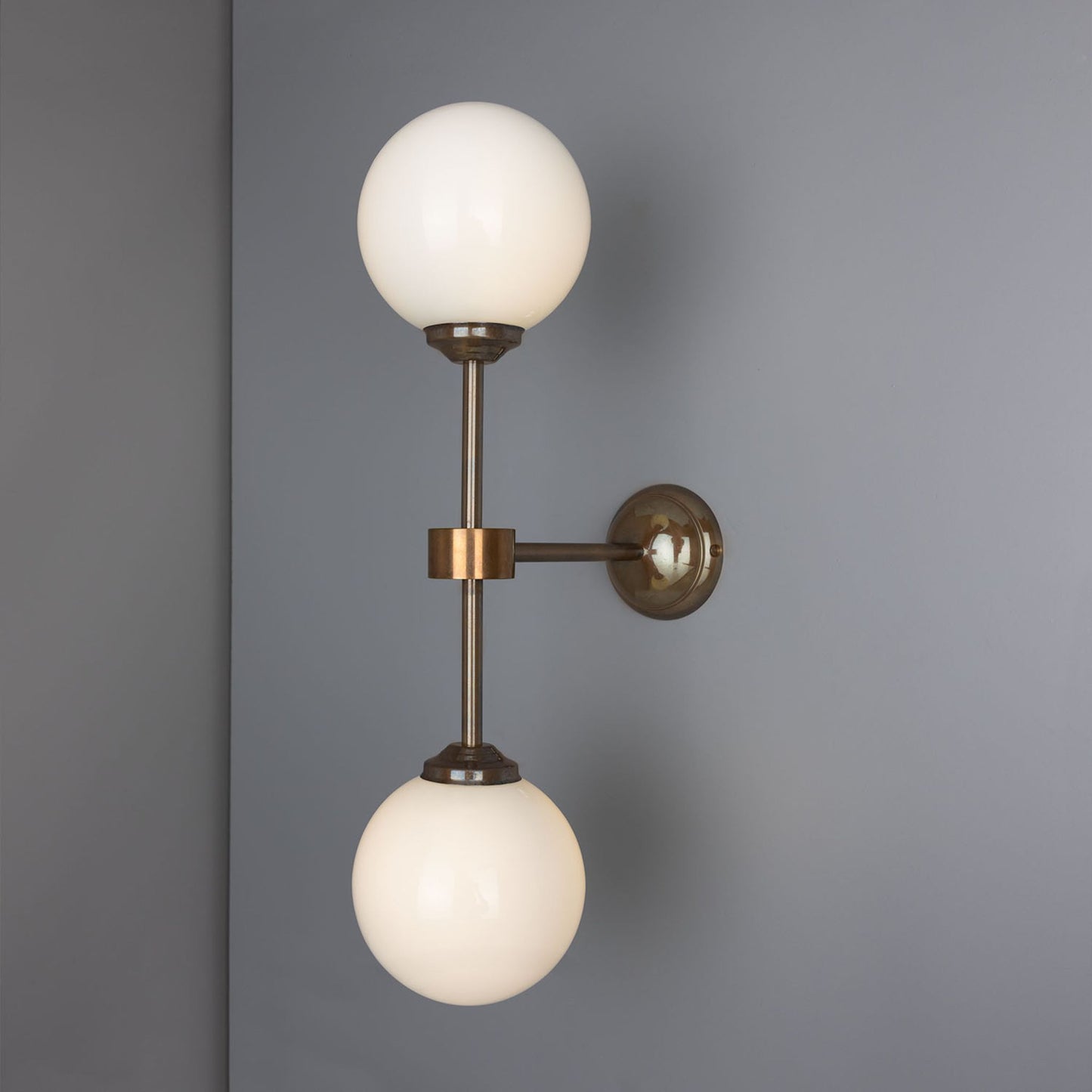 Yaounde Double Opal Glass Globe Wall Light