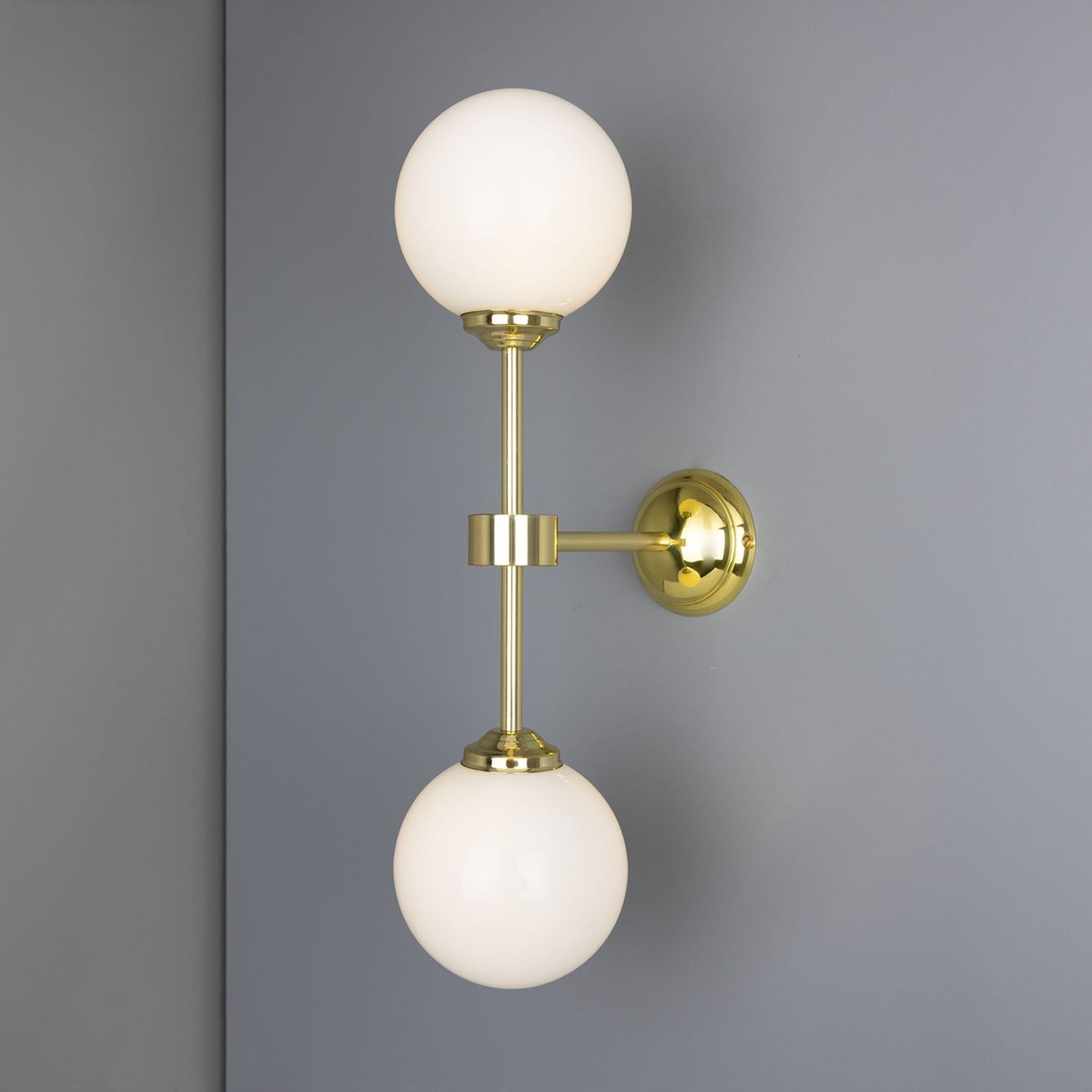 Yaounde Double Opal Glass Globe Wall Light