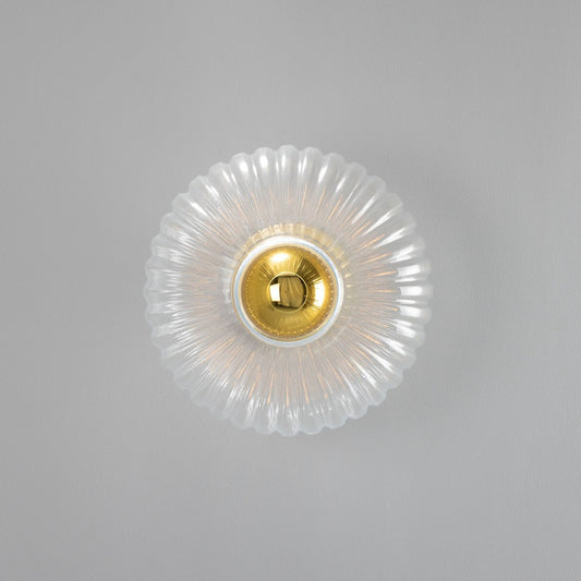 Neith Oval Reeded Glass Wall Light