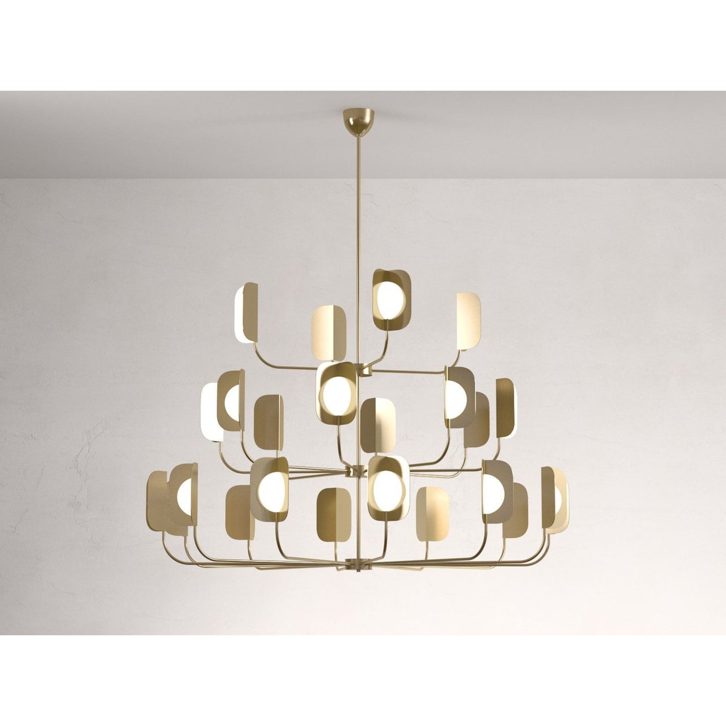 Leaf 24-Light Metal Chandelier