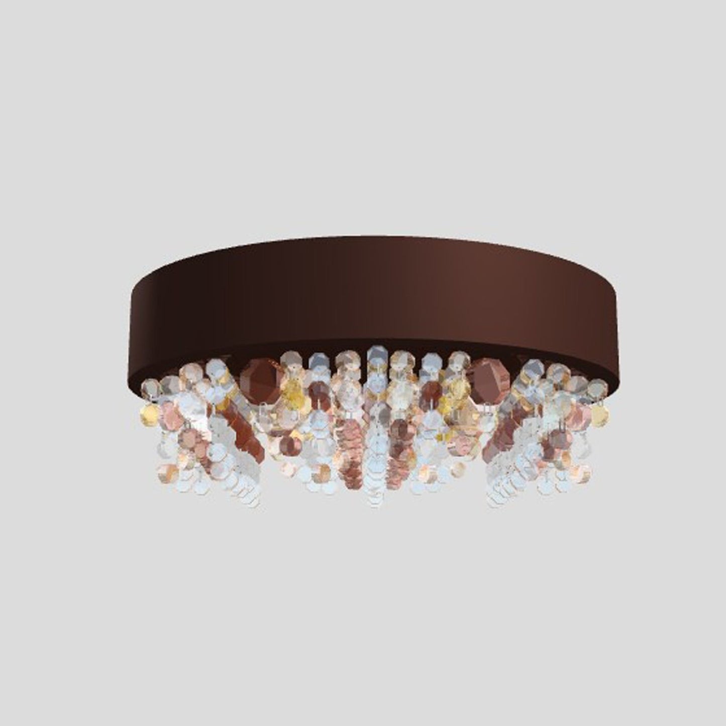 Ola PL6 40 E14 Small Round Ceiling Light with Colored Glass