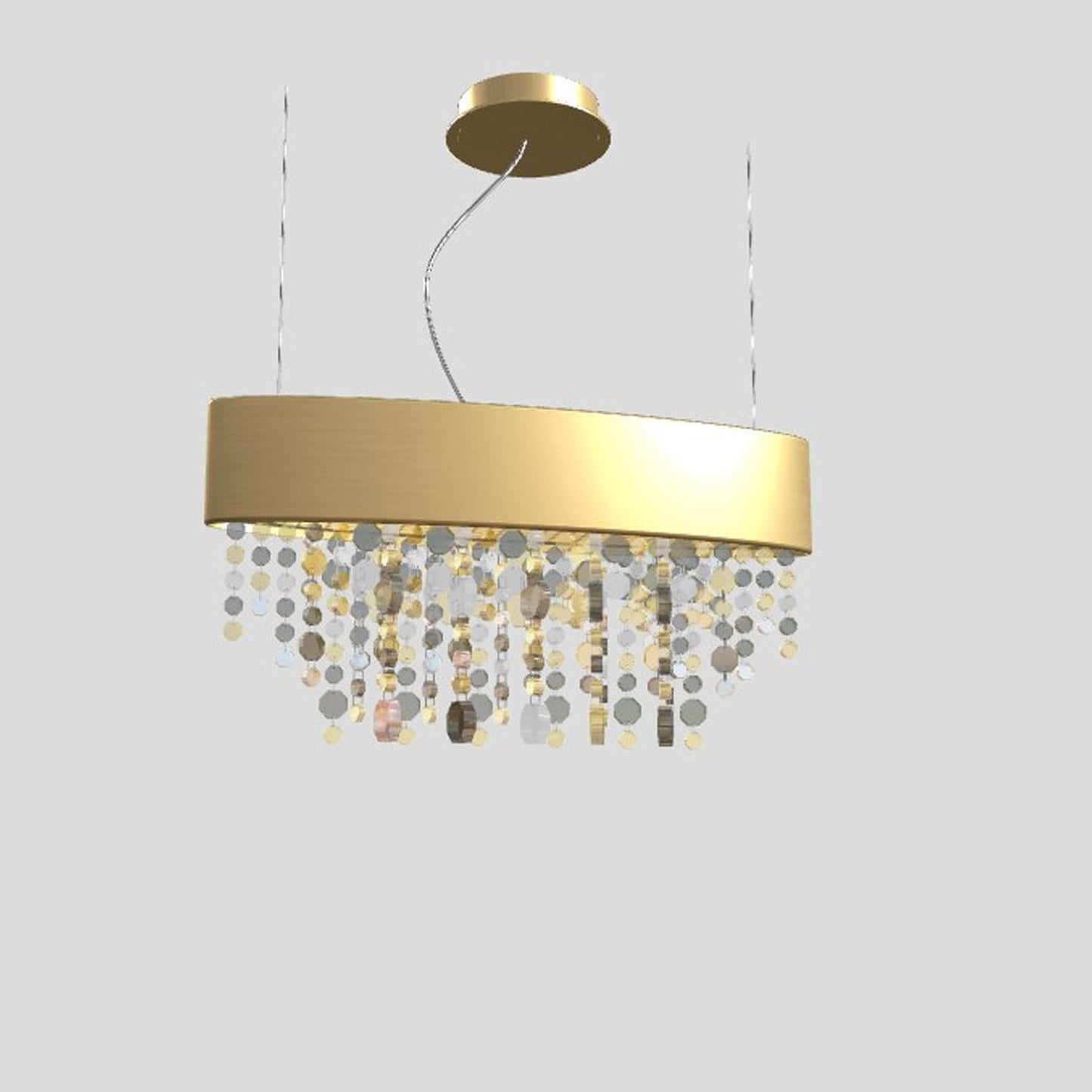 Ola S2 OV 50 Oval LED Pendant with Colored Glass