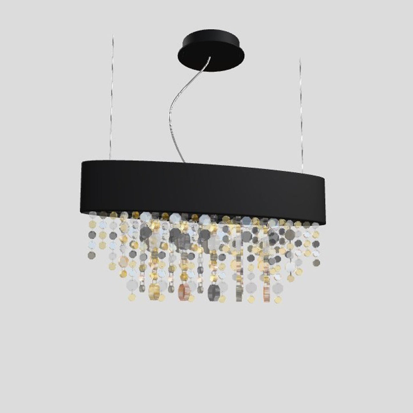 Ola S2 OV 50 Oval LED Pendant with Colored Glass