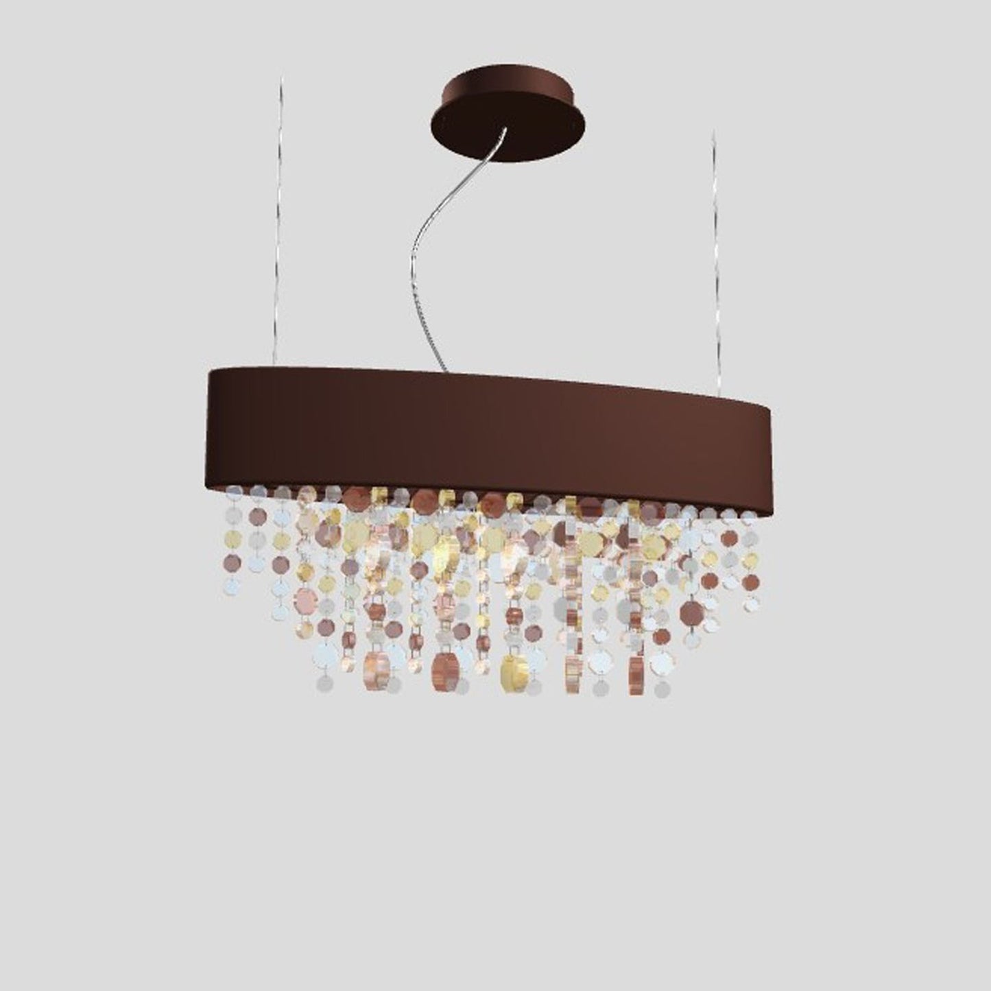 Ola S2 OV 50 Oval LED Pendant with Colored Glass