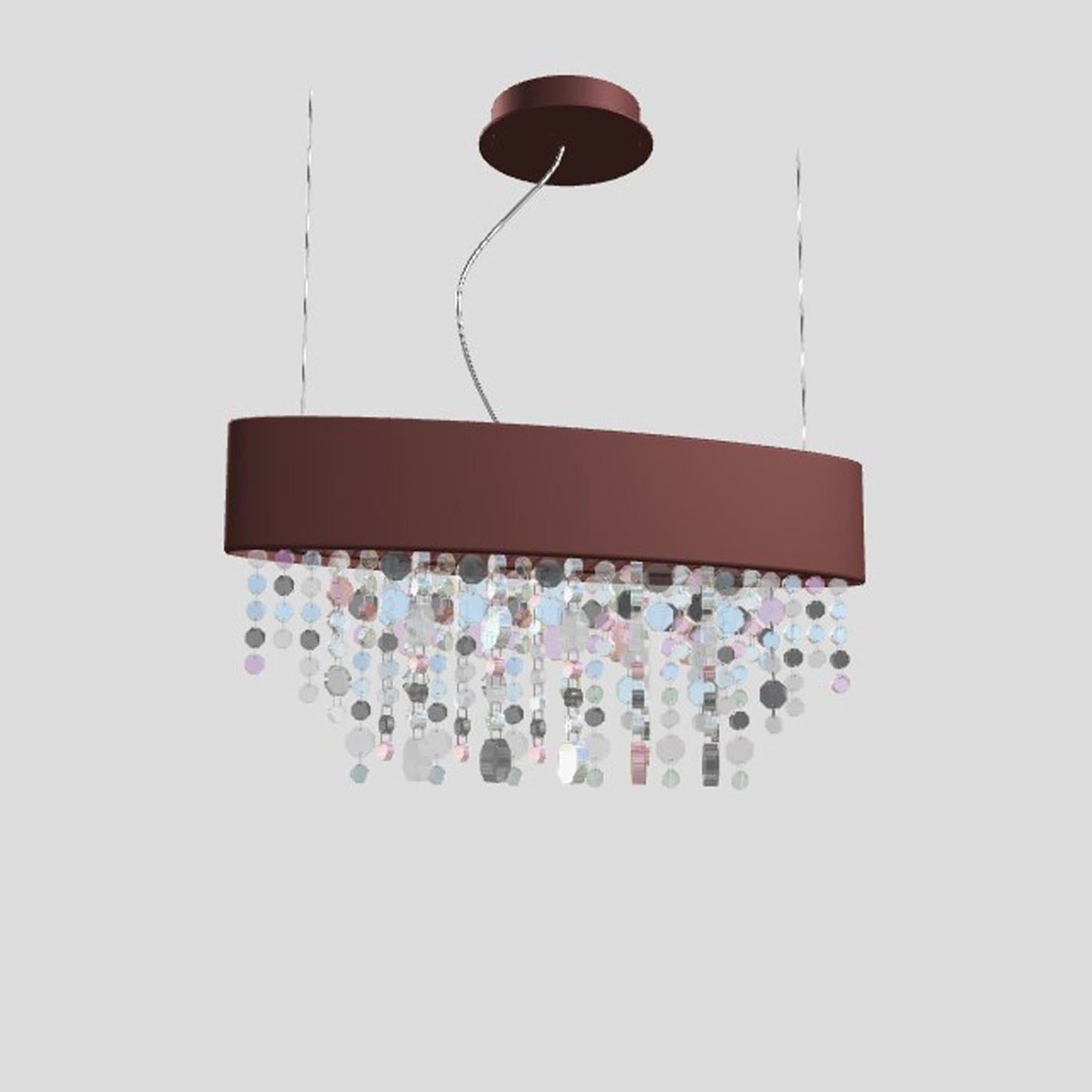 Ola S2 OV 50 Oval LED Pendant with Colored Glass