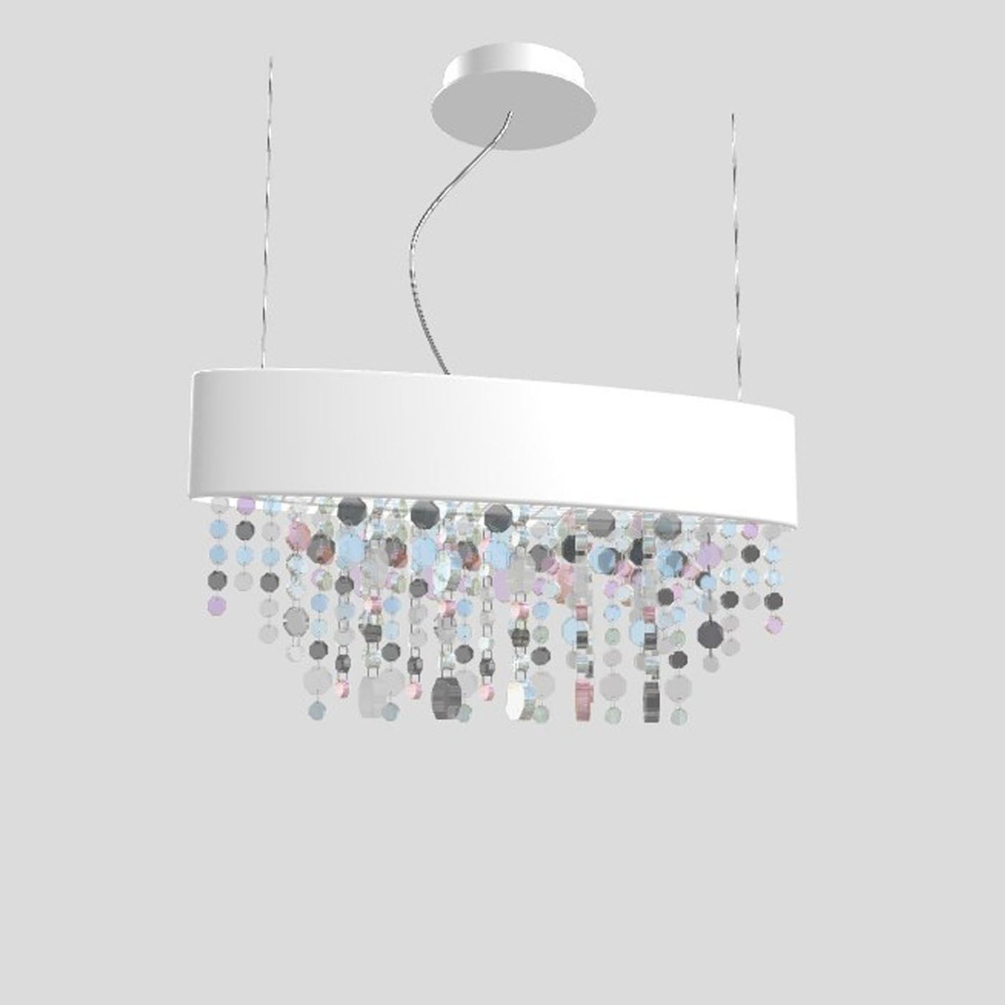 Ola S2 OV 50 Oval LED Pendant with Colored Glass