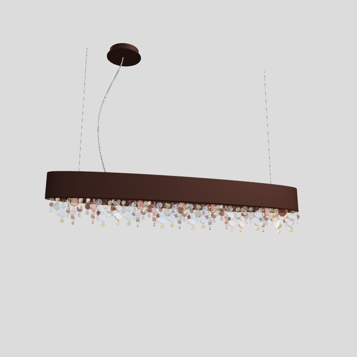 Ola S4 OV 100 Oval E14 Pendant with Colored Glass