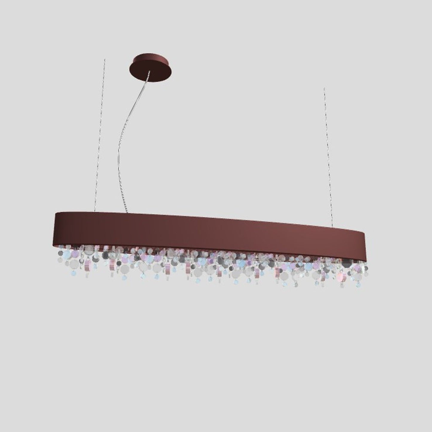 Ola S4 OV 100 Oval E14 Pendant with Colored Glass