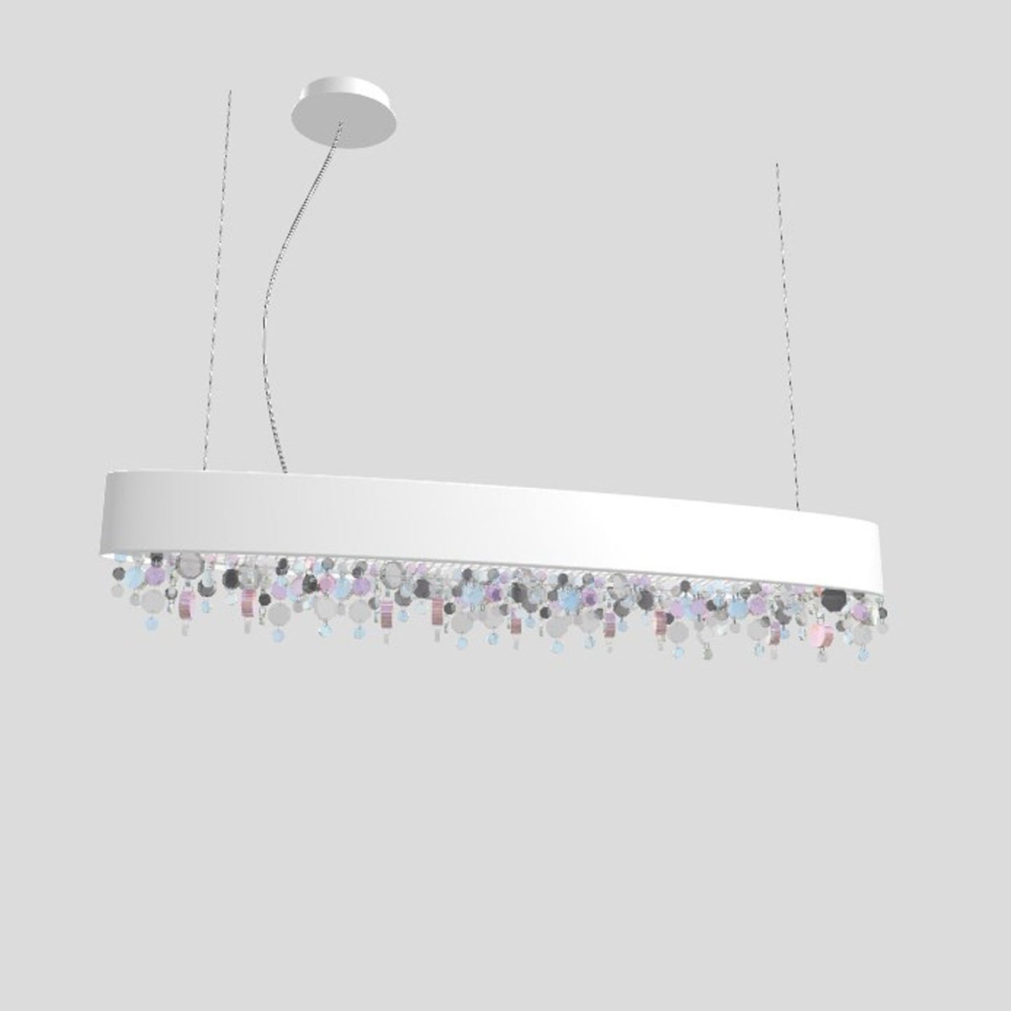 Ola S4 OV 100 Oval E14 Pendant with Colored Glass