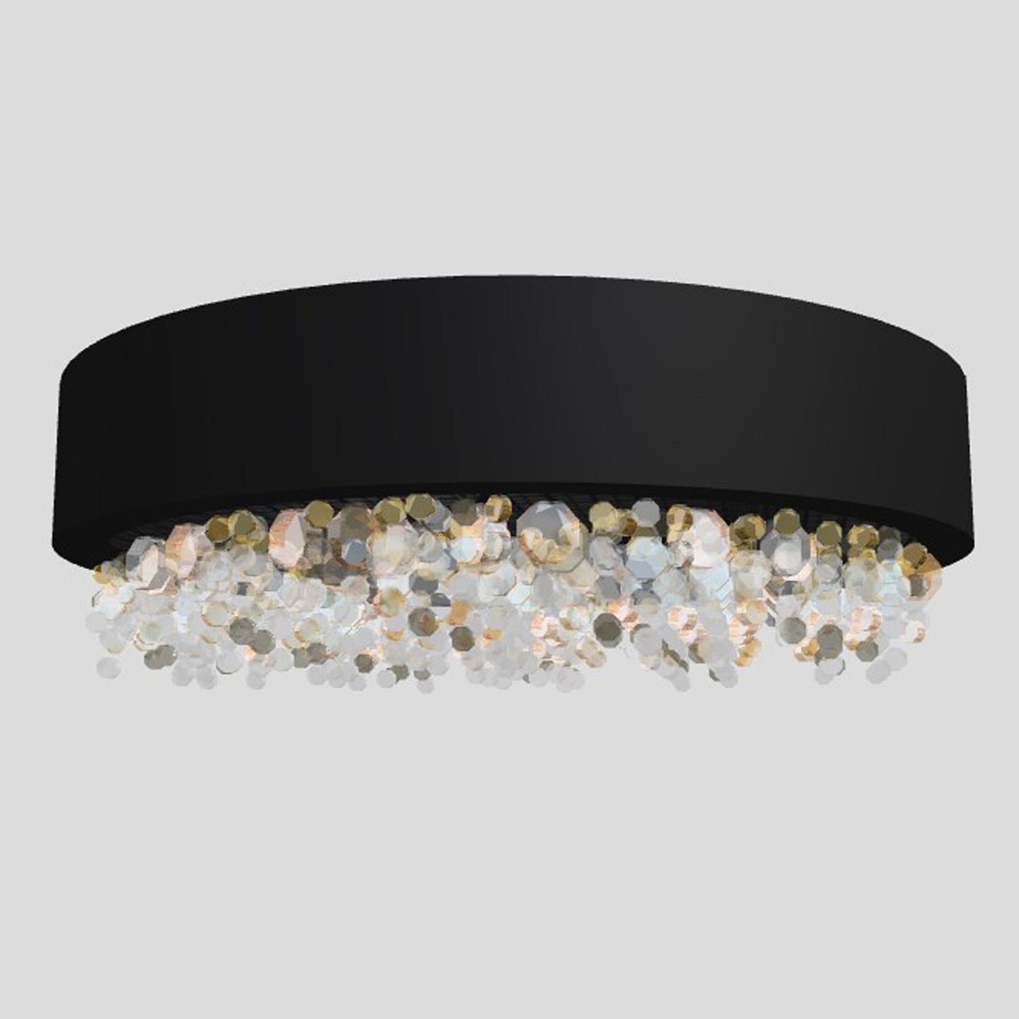 Ola PL6 60 LED Medium Round Ceiling Light with Colored Glass