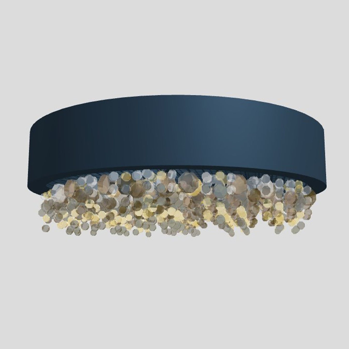 Ola PL6 60 LED Medium Round Ceiling Light with Colored Glass