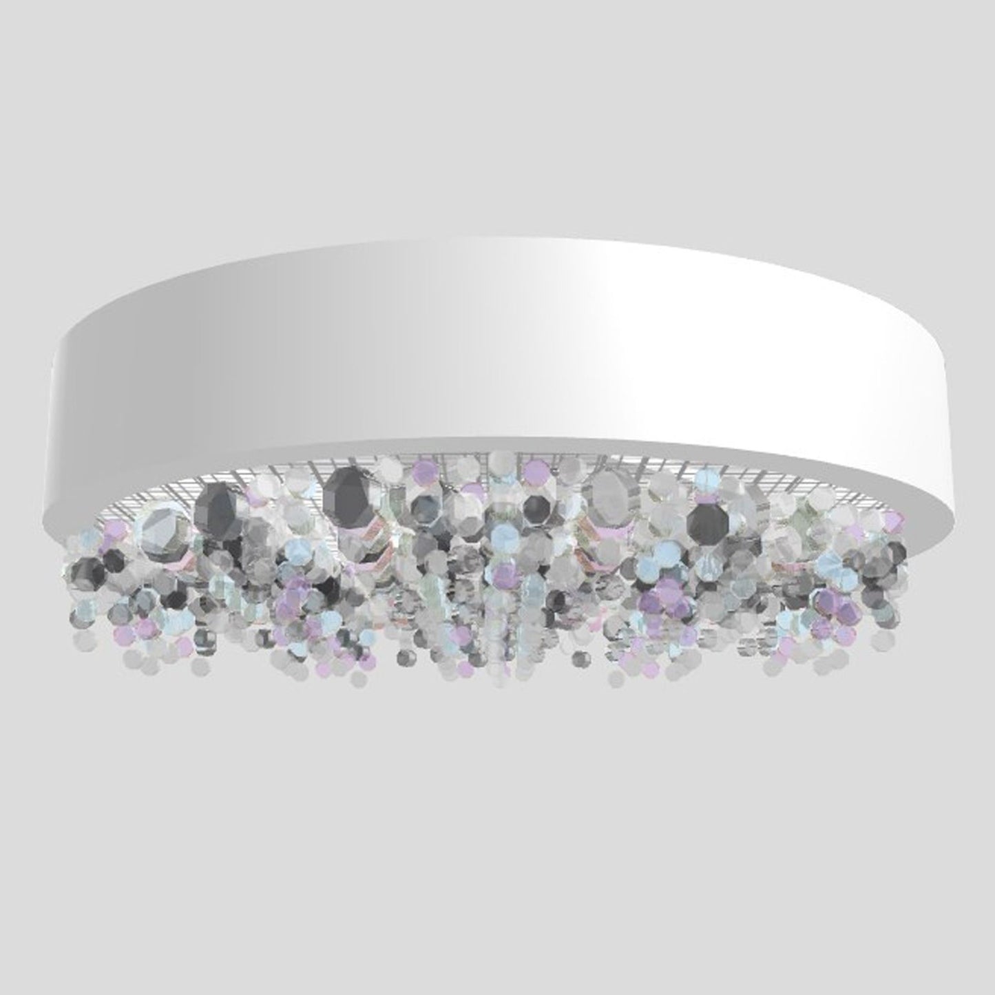 Ola PL6 60 LED Medium Round Ceiling Light with Colored Glass