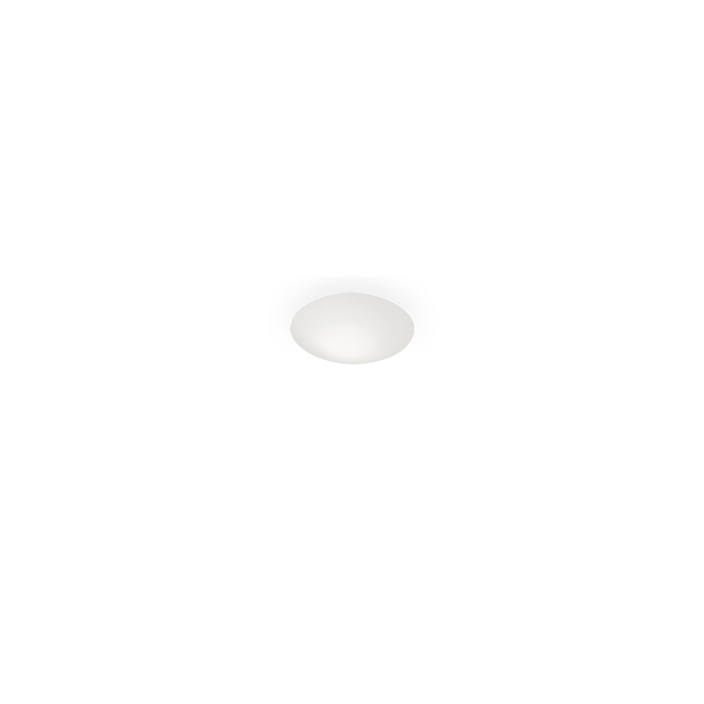 Puck LED Wall or Ceiling Light with Blown Glass White