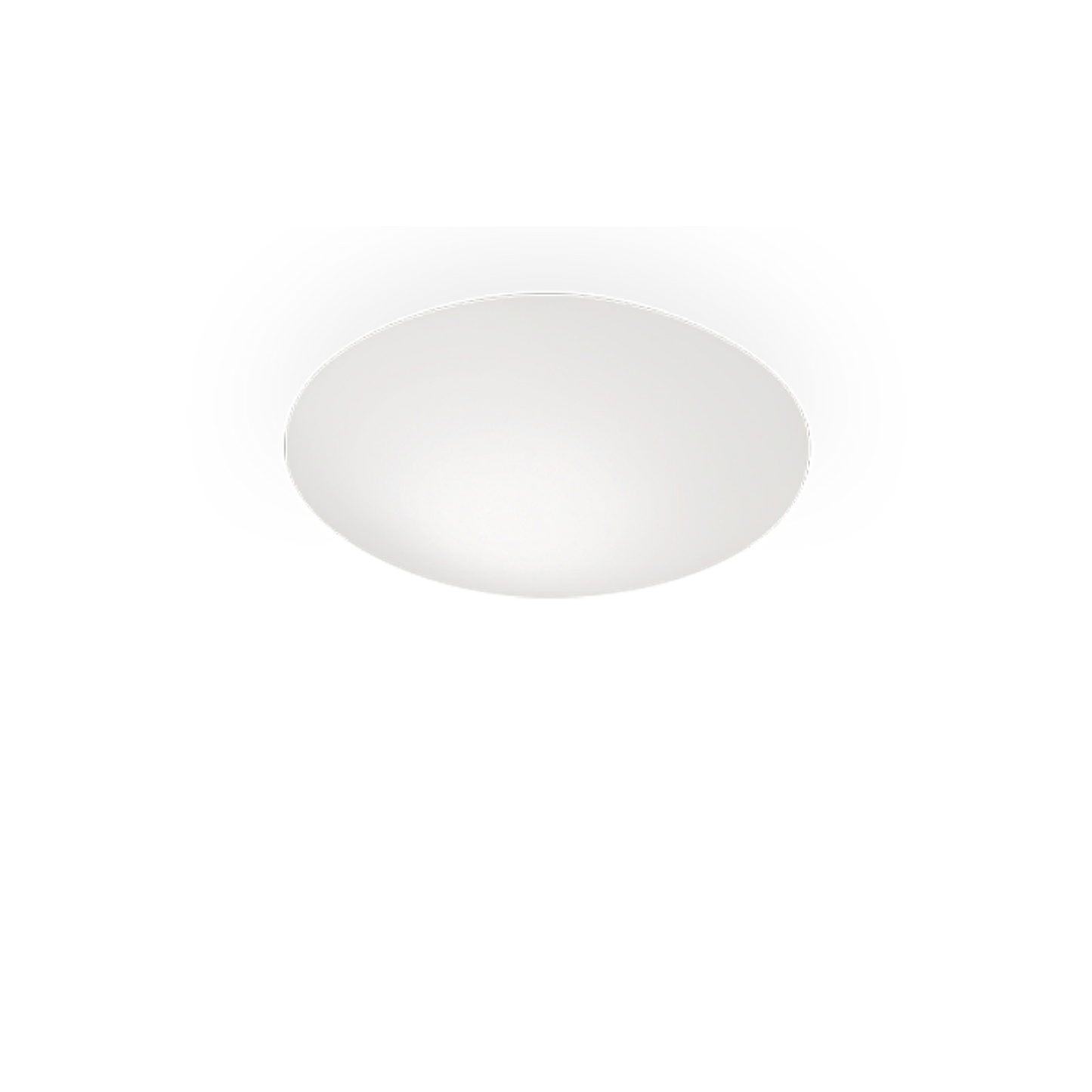 Puck LED Wall or Ceiling Light with Blown Glass White