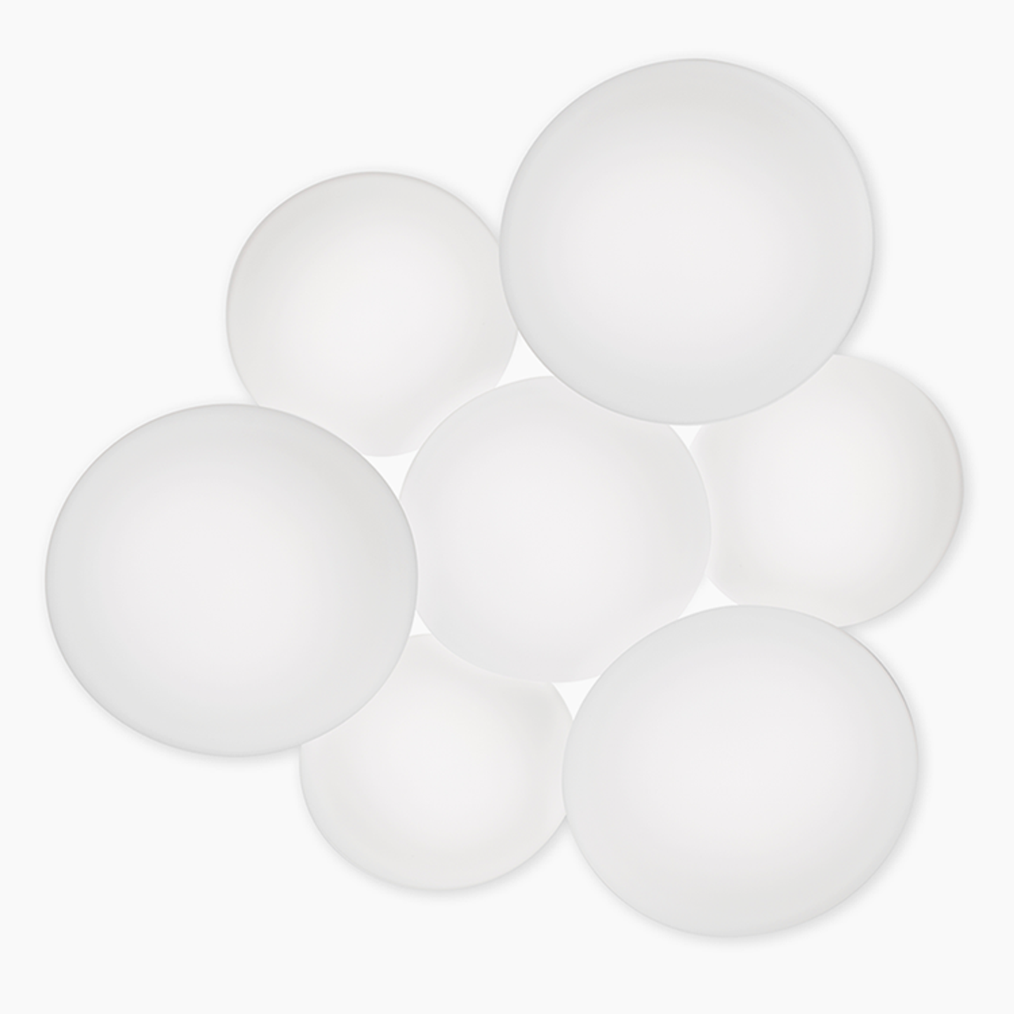 Puck Wall or Ceiling Light with Blown Glass White