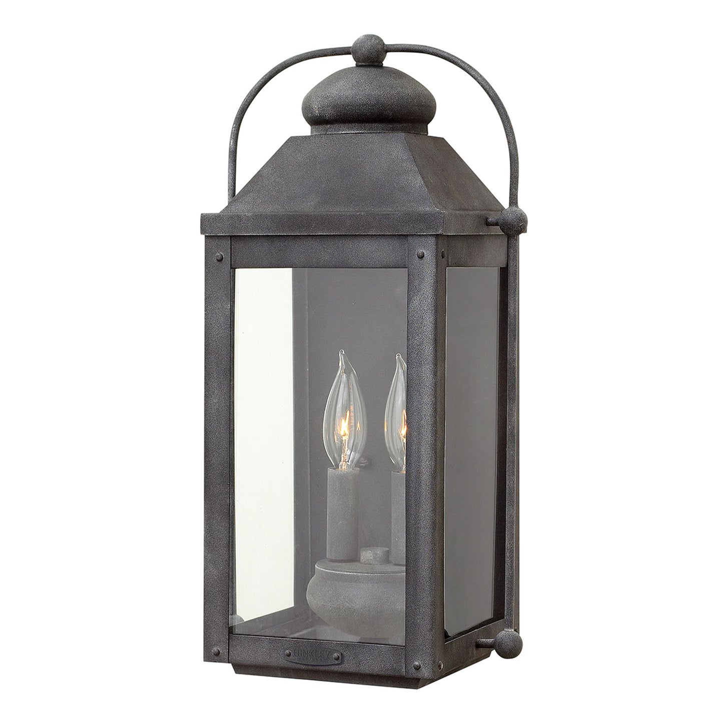 Anchorage 2-Light Wall Lantern in Aged Zinc