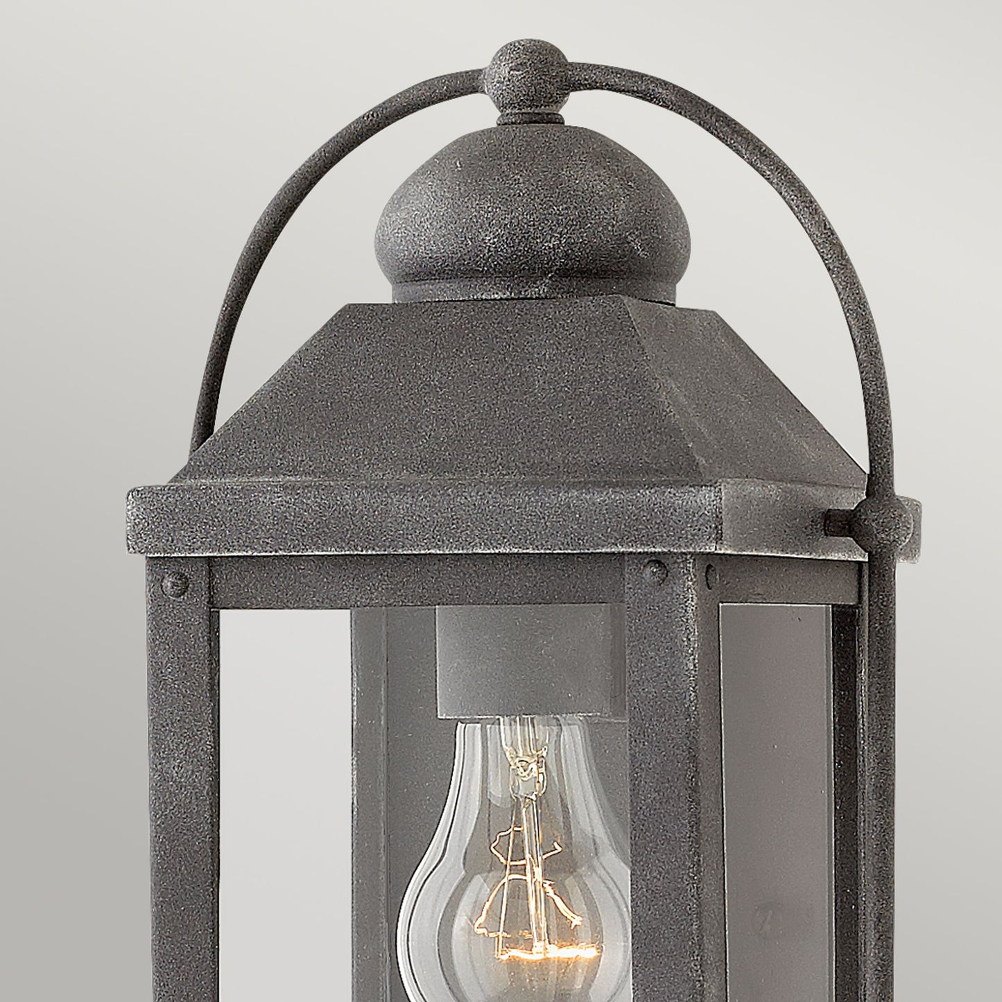 Anchorage 1-Light Wall Lantern in Aged Zinc